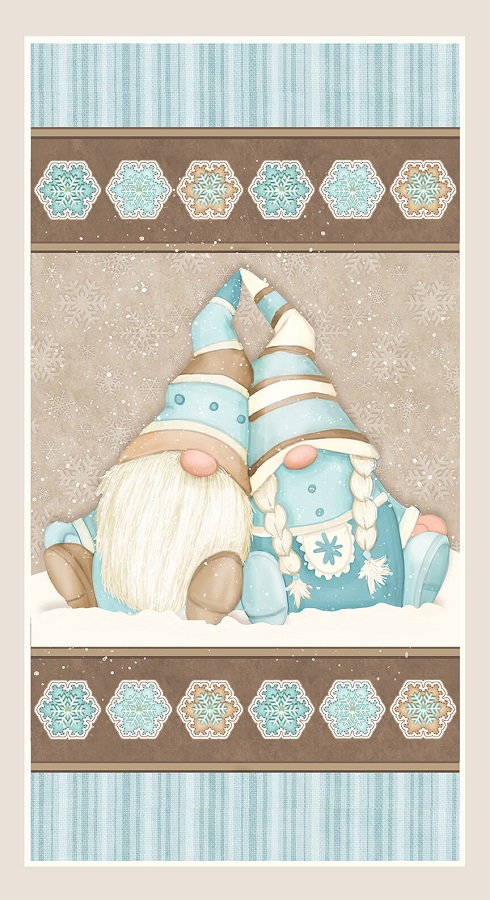 Henry Glass - I Love Sn'Gnomies Flannel - 24' Gnome Panel, Multi