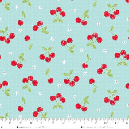 Henry Glass - Jubilee - All Over Cherries, Blue