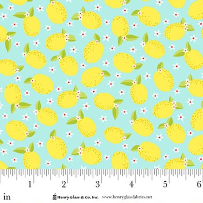 Henry Glass - Jubilee - Medium Lemons, Blue