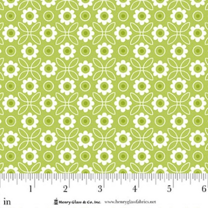 Henry Glass - Jubilee - Monotone Flower, Green