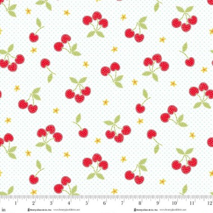 Henry Glass - Jubilee - Tossed Cherries, White/Red