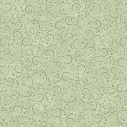 Henry Glass - Nordic Holiday - Mini Swirls, Light Sage