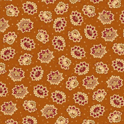Henry Glass - Quiet Grace - Tossed Blossoms, Orange
