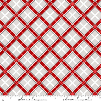 Henry Glass - Tailgate Traditions - Bias Plaid, Gray