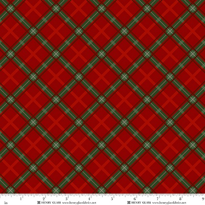 Henry Glass - Tailgate Traditions - Bias Plaid, Red