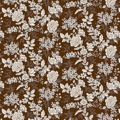 Henry Glass - Tranquility - Floral Design, Brown