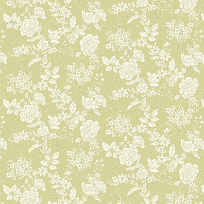 Henry Glass - Tranquility - Floral Design, Light Green