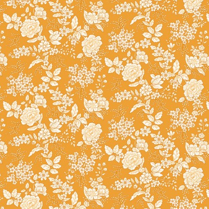 Henry Glass - Tranquility - Floral Design, Orange