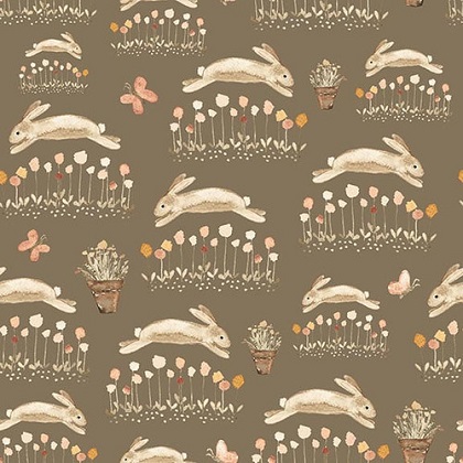 Henry Glass - You Are My Sunshine - Hopping Bunnies, Light Brown