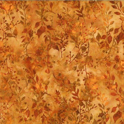 Hoffman Califorina - Bali Batik 2022 - Foliage, Curry