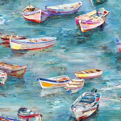 Hoffman Califorina - Mediterranean Escape - Boats on Sea, Seaside