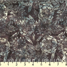 Hoffman California - Bali Batik - Stylized Floral, Gravel