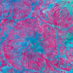 Hoffman California - Bali Batik 2020 - Pansy Lines, Hot Pink