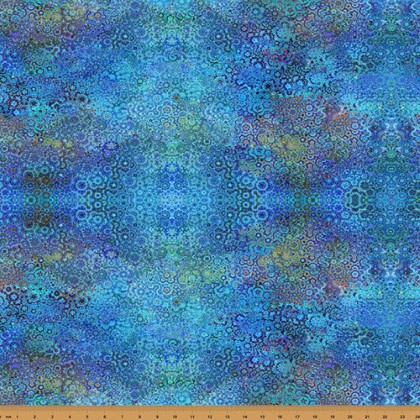 Hoffman California - Bloom! - Kaleidoscope, Turquoise