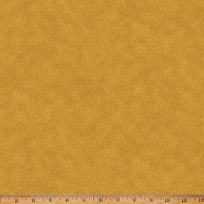 Hoffman California - Christmas Splendor - Dotty Scroll, Gold/Gold