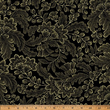 Hoffman California - Crown & Vine - LES Fleurs, Black/Gold