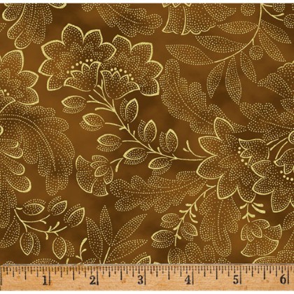 Hoffman California - Crown & Vine - LES Fleurs, Brown/Gold
