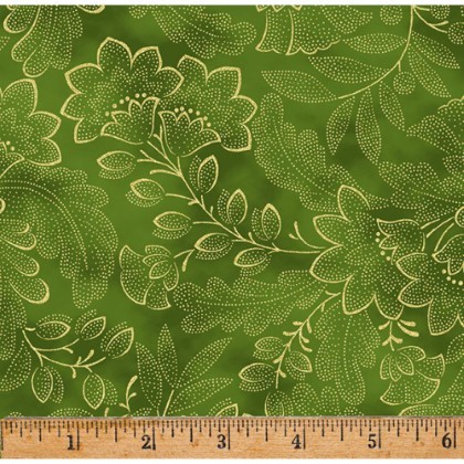 Hoffman California - Crown & Vine - LES Fleurs, Olive/Gold