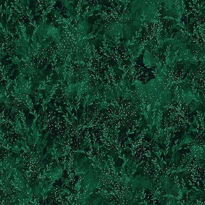 Hoffman California - Fly Freely - Speckled Foliage, Deep Emerald/Silver