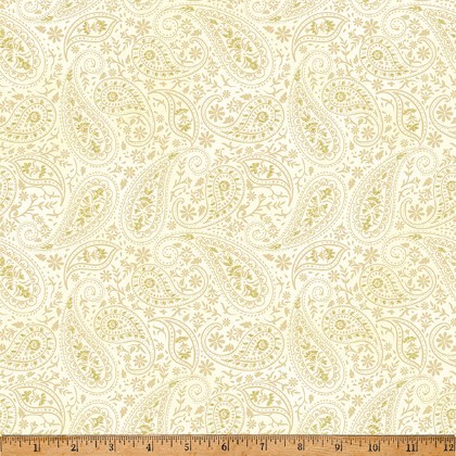 Hoffman California - Gilded Garden - Paisley, Cream/Gold