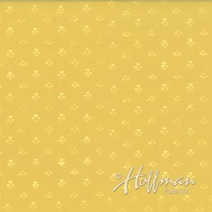 Hoffman California - Hand Dyed Batiks - Ditzy Triangles, Daffodil