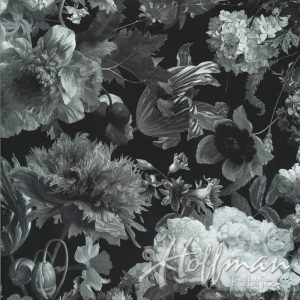 Hoffman California - Mastery - Large Black Floral, Charcoal