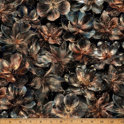 Hoffman California - Midnight Flora - Elegant Petals, Midnight
