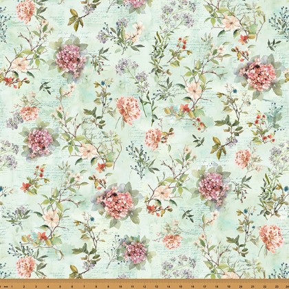 Hoffman California - Nestiing Hour - Flowers, Mint