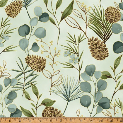 Hoffman California - Ornament Grove - Pine Boughs, Eucalyptus/Gold