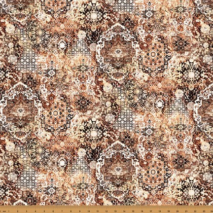 Hoffman California - Petal and Twist - Damask, Sawdust