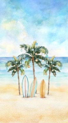 Hoffman California - Seas & Greetings - 24' x 43' Beach Panel, Paradise