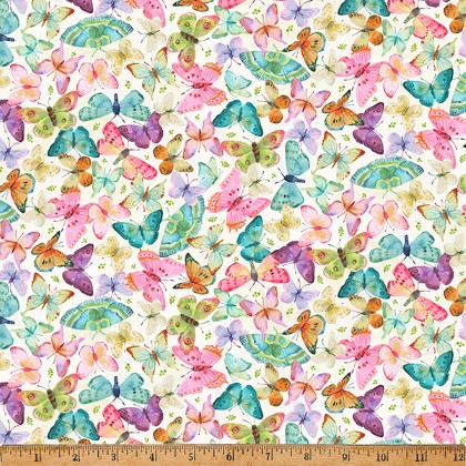 Hoffman California - Secret Garden Tea Co. - Butterflies, Natural