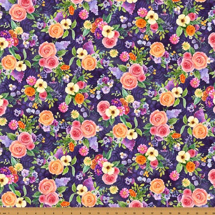 Hoffman California - Secret Garden Tea Co. - Flower Bouquets, Deep Amethyst