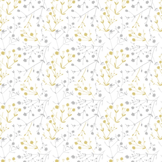 Hoffman California - Sparkle and Fade - Flower Stems, Silver/Gold/White