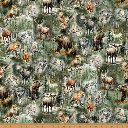 Hoffman California - Stag and Stone - Forest Animals, Woodland