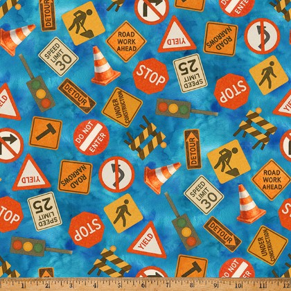 Hoffman California - Things That Go From A to Z - Road Signs, Blue