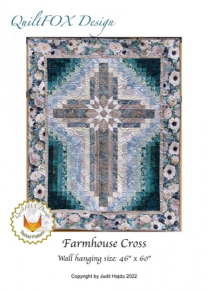Hoffman Quilting Pattern - Farmhouse Cross - 46 x 60'