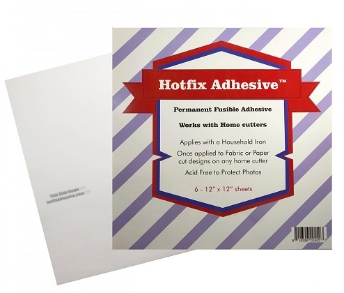 Hotfix Adhesive - Fusible 2-Sided - Will not Gum up Needle - 6 - 12'x 12' Sheets