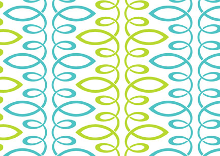 In The Beginning - Bloom Modern II - Loopy, Green/Teal