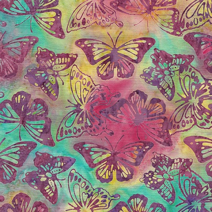 Island Batiks - Cotton Batik 2021 - Wild Butterfly, Watermelon Rind