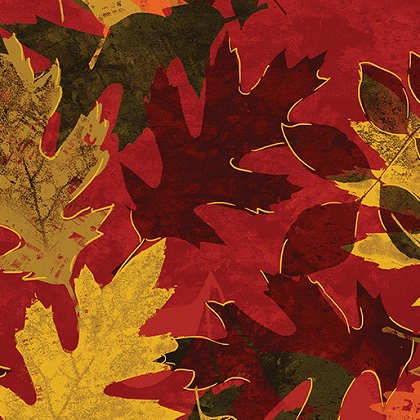 Kanvas Studio - Autumn Comfort Flannel - Leafy Splender, Russet