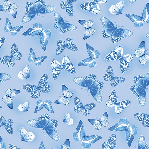 Kanvas Studio - Blueberry Hill - Butterflies, Light Blue