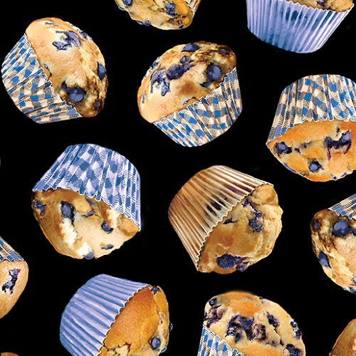 Kanvas Studio - Blueberry Hill - Tossed Muffins, Black