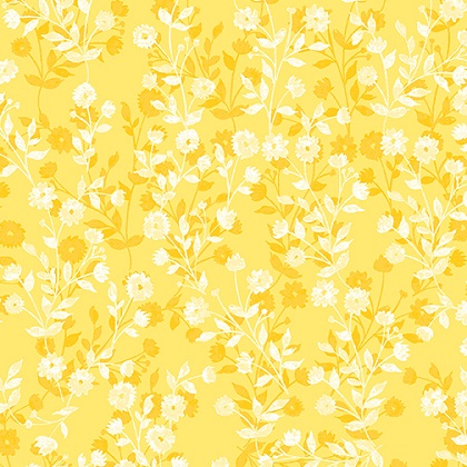 Kanvas Studio - Daisy Delight - Floral Silhouette, Yellow