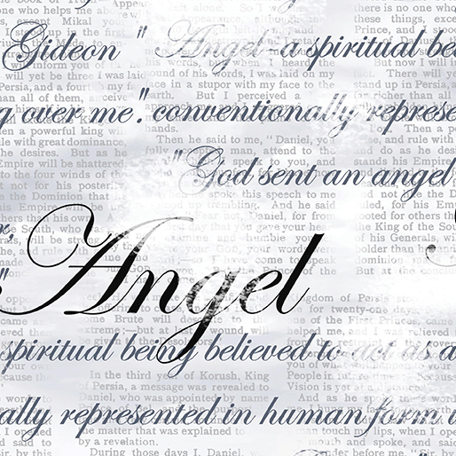 Kanvas Studio - Heaven Sent - Angel Script, Gray