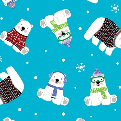 Kanvas Studio - Snow Place Like Home - Polar Bear Express, Turquoise