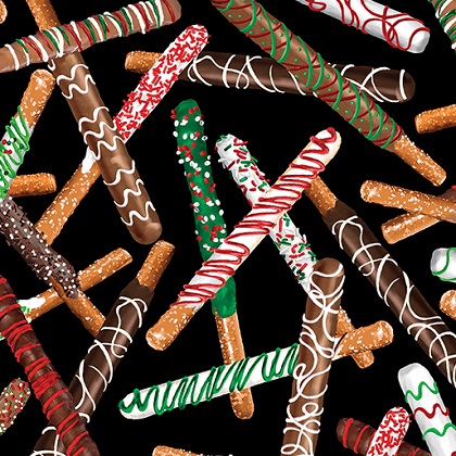 Kanvas Studio - Sweet Holidays - Festive Pretzels, Black