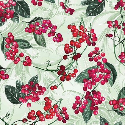 Kanvas Studio - Winterberry Floral - Glistening Berries, Sage