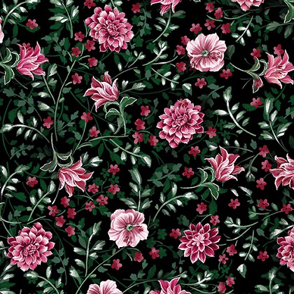 Kanvas Studio - Winterberry Floral - Winterberry Buds, Black