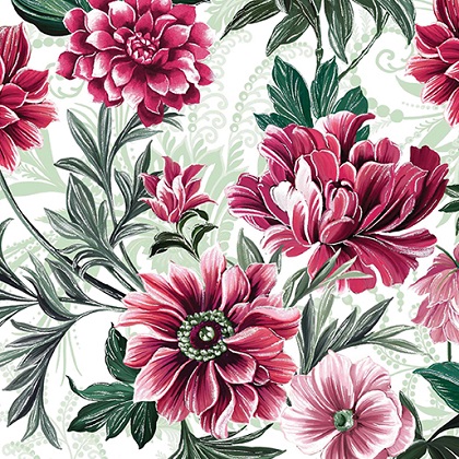 Kanvas Studio - Winterberry Floral - Winterberry Garden, Cream